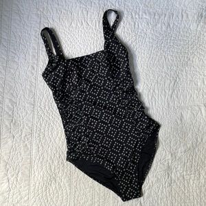 NWT Old Navy black swimsuit with ruching, M, Tall